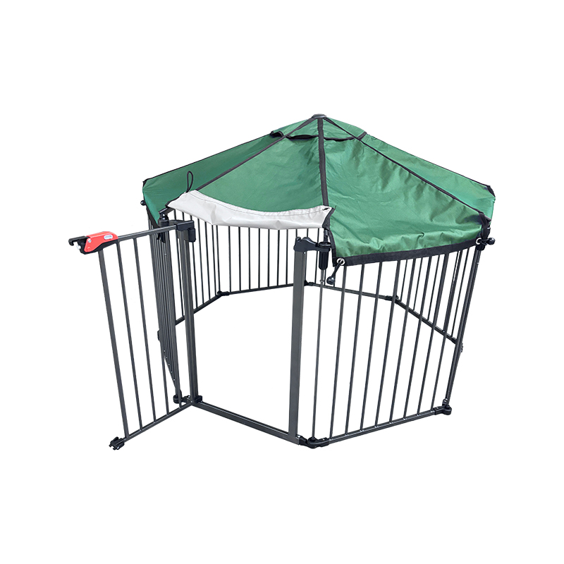 Tubo de servicio pesado al aire libre Jaula para perros grande con cubierta impermeable Tubo de servicio pesado al aire libre Jaula para perros grande con cubierta impermeable