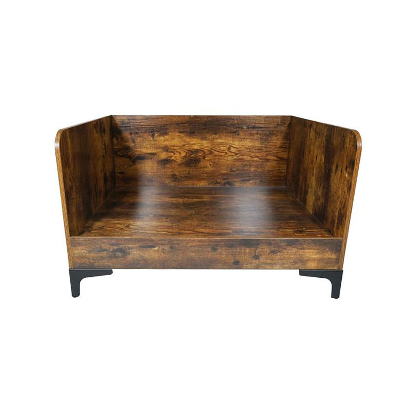 Cama de perro elevada de madera interior moderna con marco Cama de perro elevada de madera interior moderna con marco