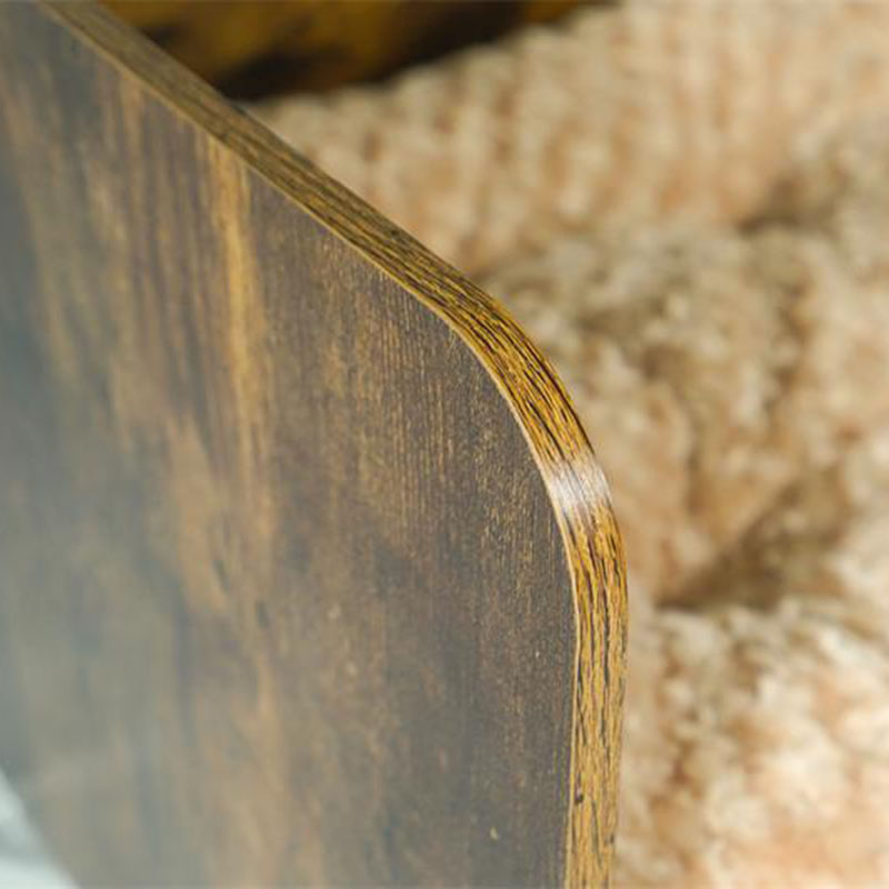 Cama de perro elevada de madera interior moderna con marco Cama de perro elevada de madera interior moderna con marco
