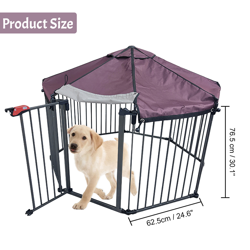 Tubo de servicio pesado al aire libre Jaula para perros grande con cubierta impermeable Tubo de servicio pesado al aire libre Jaula para perros grande con cubierta impermeable