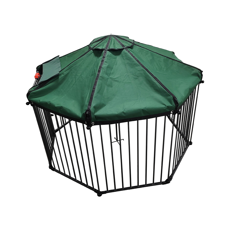 Tubo de servicio pesado al aire libre Jaula para perros grande con cubierta impermeable Tubo de servicio pesado al aire libre Jaula para perros grande con cubierta impermeable