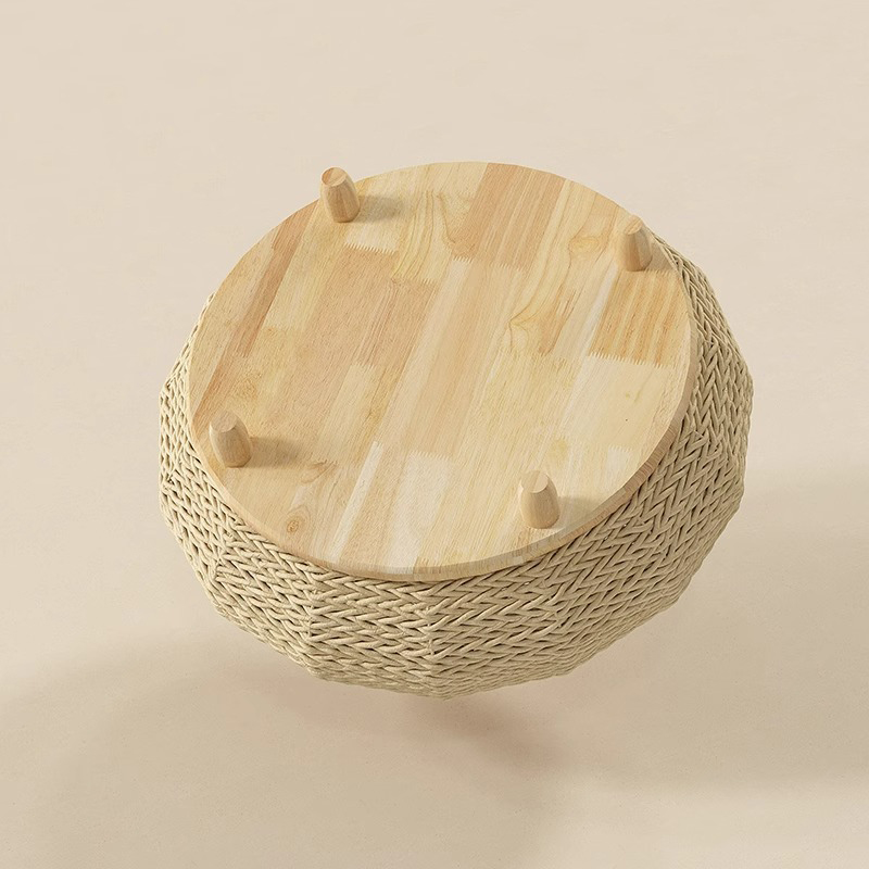 Cama de perros tejido de papel de papel de papel kraft hecho a mano Cama de perros tejido de papel de papel de papel kraft hecho a mano