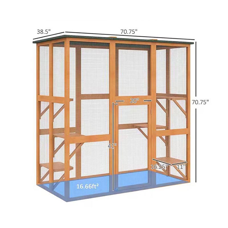 Villa de gato de gato de gato de madera al aire libre Villa de gato de gato de gato de madera al aire libre