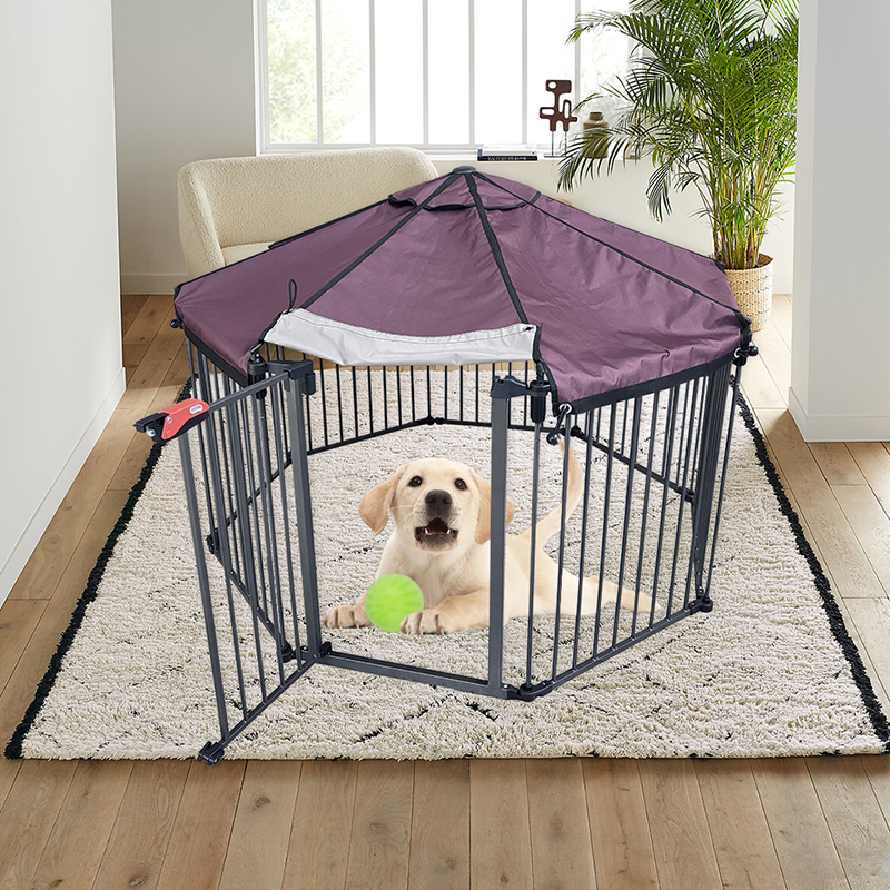 Tubo de servicio pesado al aire libre Jaula para perros grande con cubierta impermeable Tubo de servicio pesado al aire libre Jaula para perros grande con cubierta impermeable