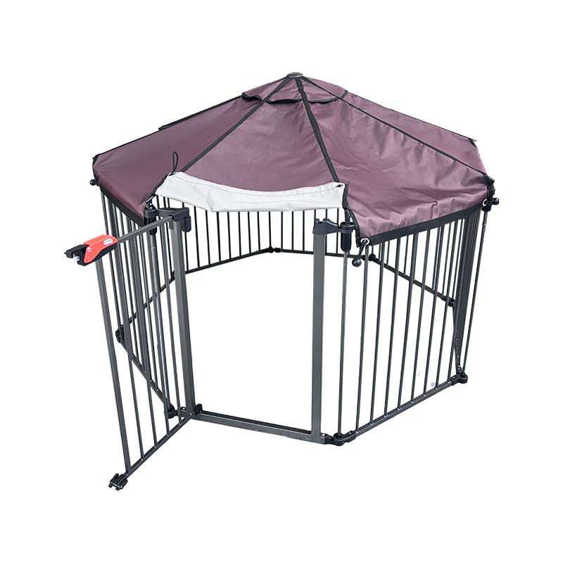 Tubo de servicio pesado al aire libre Jaula para perros grande con cubierta impermeable Tubo de servicio pesado al aire libre Jaula para perros grande con cubierta impermeable