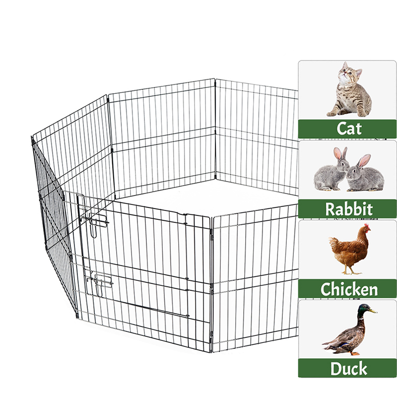 Playpen de perro de metal de alambre plegable de 8 paneles con cubierta superior y almohadilla inferior Playpen de perro de metal de alambre plegable de 8 paneles con cubierta superior y almohadilla inferior