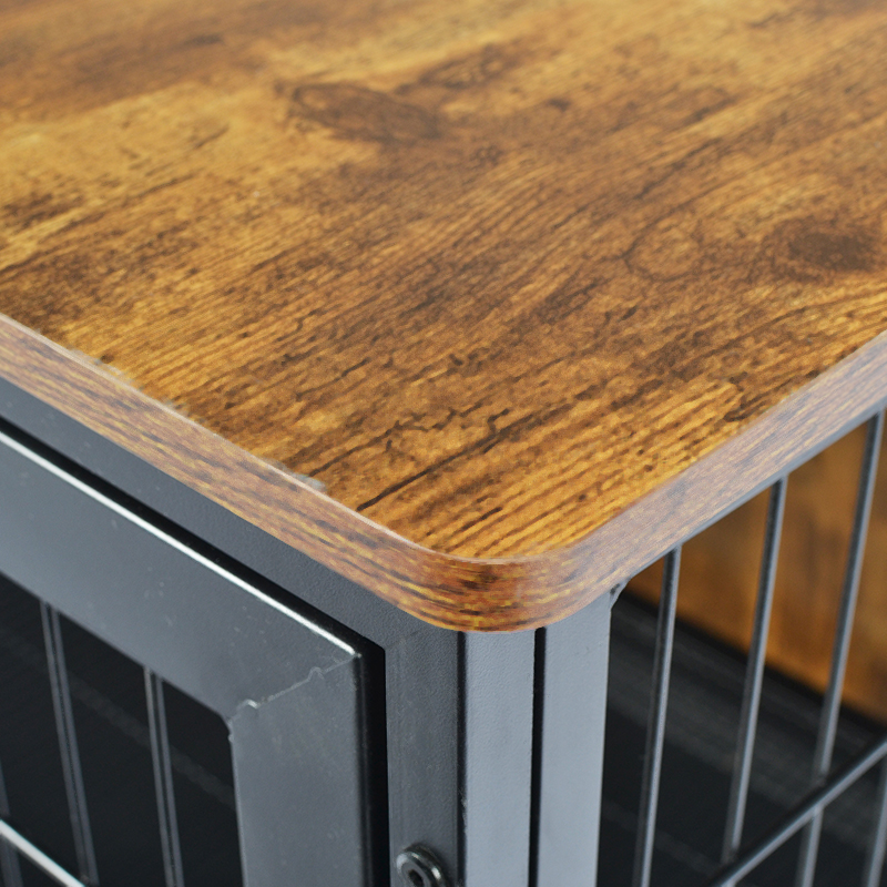 Jaula para perros estilo muebles de madera con ruedas Jaula para perros estilo muebles de madera con ruedas