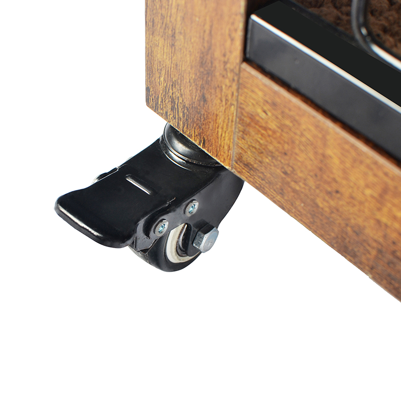 Jaula de perros estilo muebles de madera interior con cojín y ruedas Jaula de perros estilo muebles de madera interior con cojín y ruedas