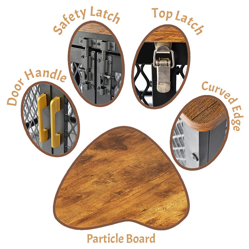 Top abierta de muebles de madera de servicio pesado jaula para perros Top abierta de muebles de madera de servicio pesado jaula para perros