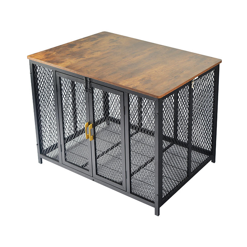 Top abierta de muebles de madera de servicio pesado jaula para perros Top abierta de muebles de madera de servicio pesado jaula para perros