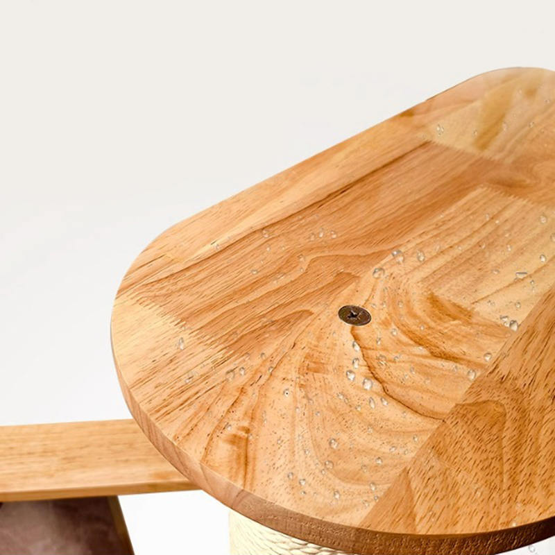 Torre de condominio de forma de hongo marco de trepadora de madera árbol de gato sólido con escalera Torre de condominio de forma de hongo marco de trepadora de madera árbol de gato sólido con escalera