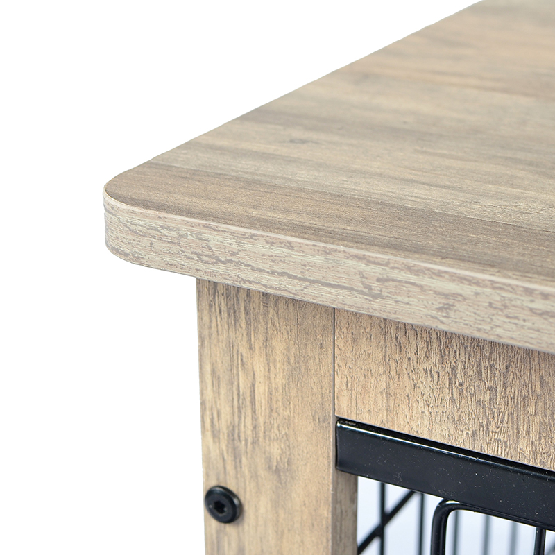 Marfil interior muebles de madera grandes al estilo de metal para perros de metal Marfil interior muebles de madera grandes al estilo de metal para perros de metal