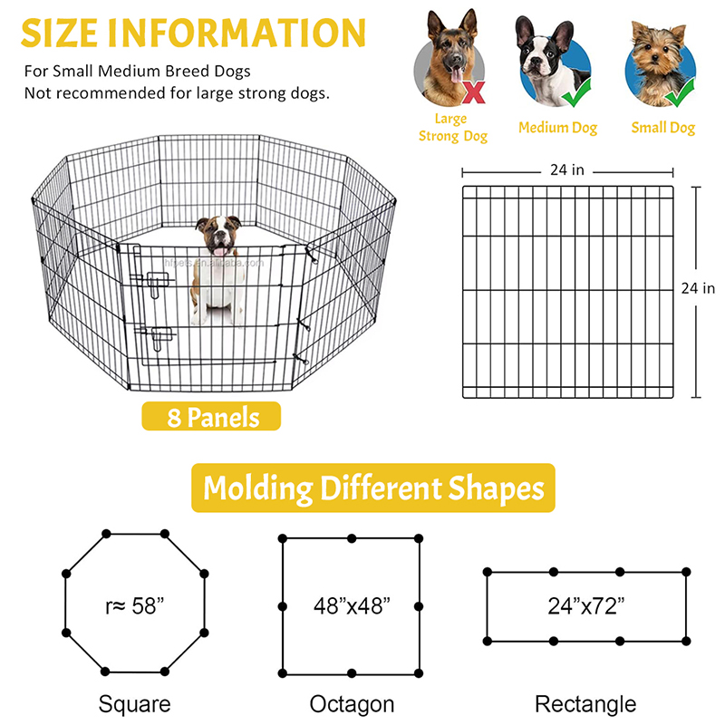 Playpen de perro de metal de alambre plegable Playpen de perro de metal de alambre plegable
