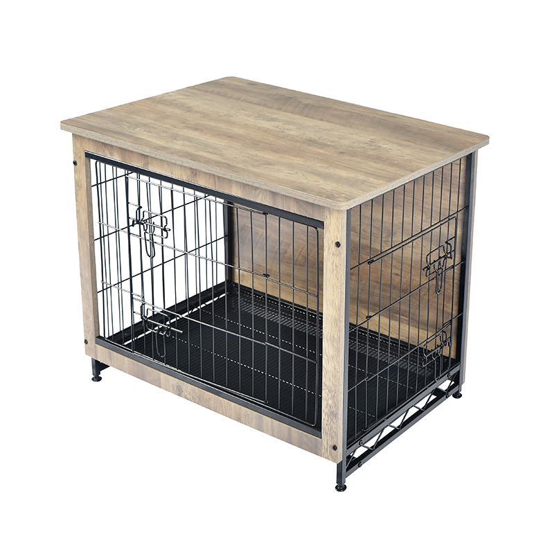 Marfil interior muebles de madera grandes al estilo de metal para perros de metal Marfil interior muebles de madera grandes al estilo de metal para perros de metal