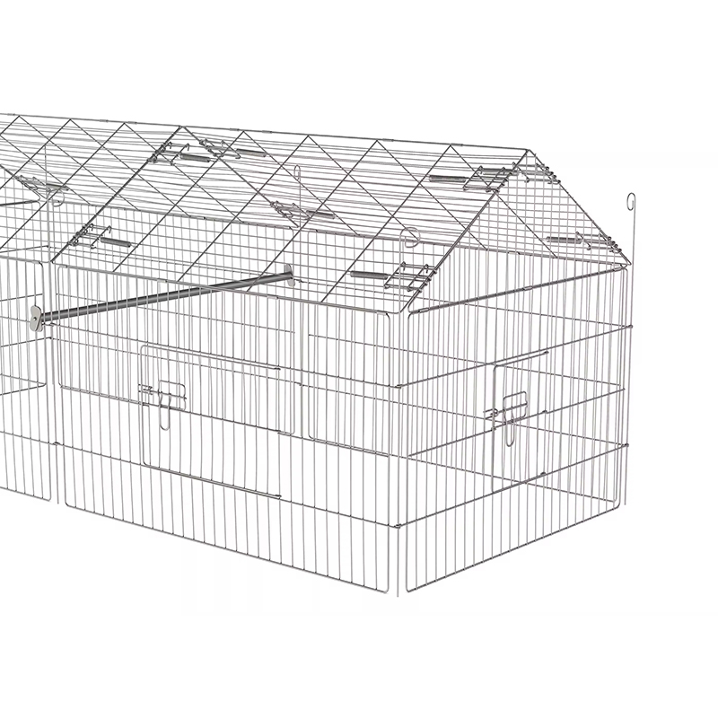 Gallinero de alambre de alambre de cercas de aves de corral plegable al aire libre con cubierta UV Gallinero de alambre de alambre de cercas de aves de corral plegable al aire libre con cubierta UV