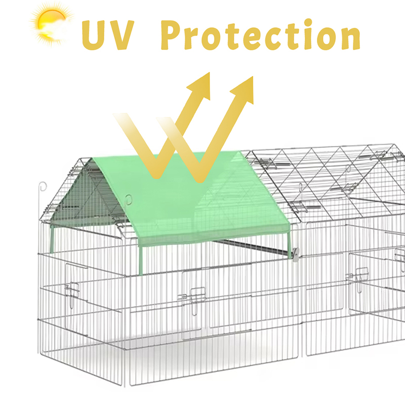 Gallinero de alambre de alambre de cercas de aves de corral plegable al aire libre con cubierta UV Gallinero de alambre de alambre de cercas de aves de corral plegable al aire libre con cubierta UV