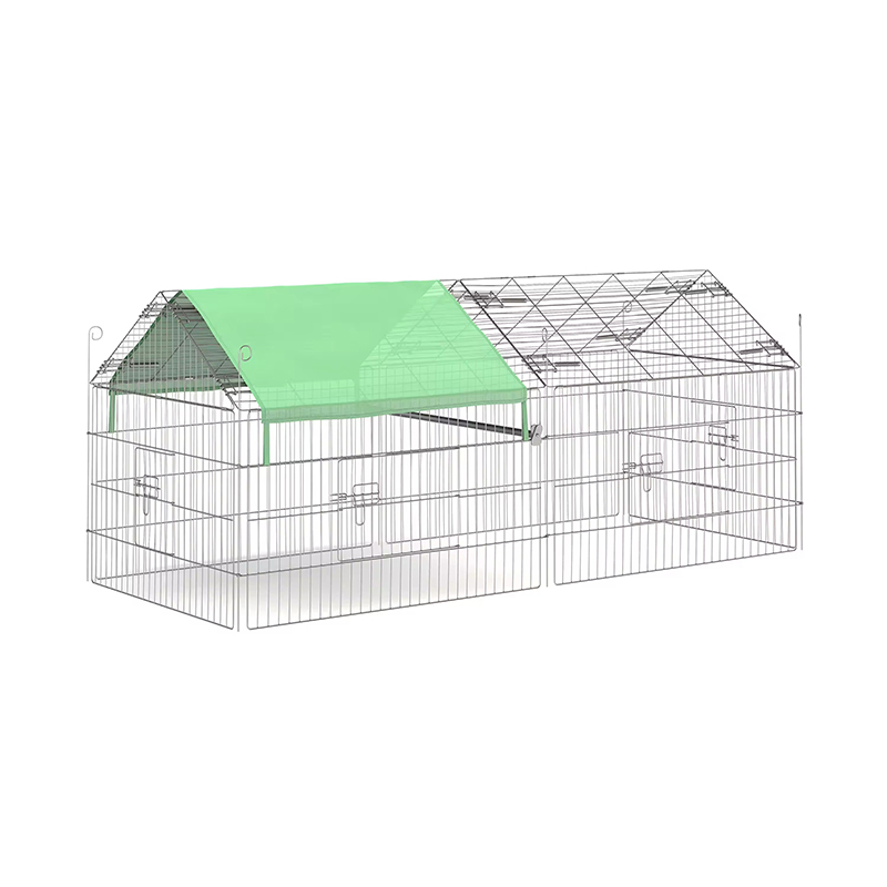 Gallinero de alambre de alambre de cercas de aves de corral plegable al aire libre con cubierta UV Gallinero de alambre de alambre de cercas de aves de corral plegable al aire libre con cubierta UV