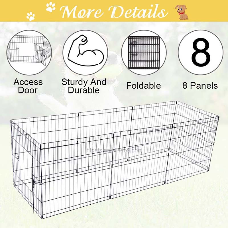 8 paneles Dog del alambre plegable de la valla de mascota de metal 8 paneles Dog del alambre plegable de la valla de mascota de metal