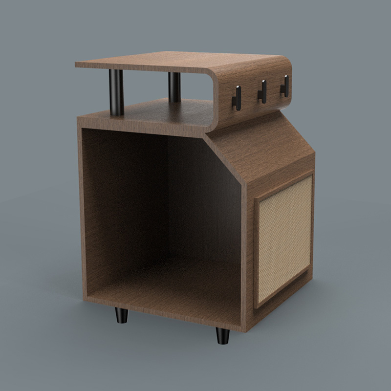 Camas de madera Cama de gato con tabla de rascar Camas de madera Cama de gato con tabla de rascar