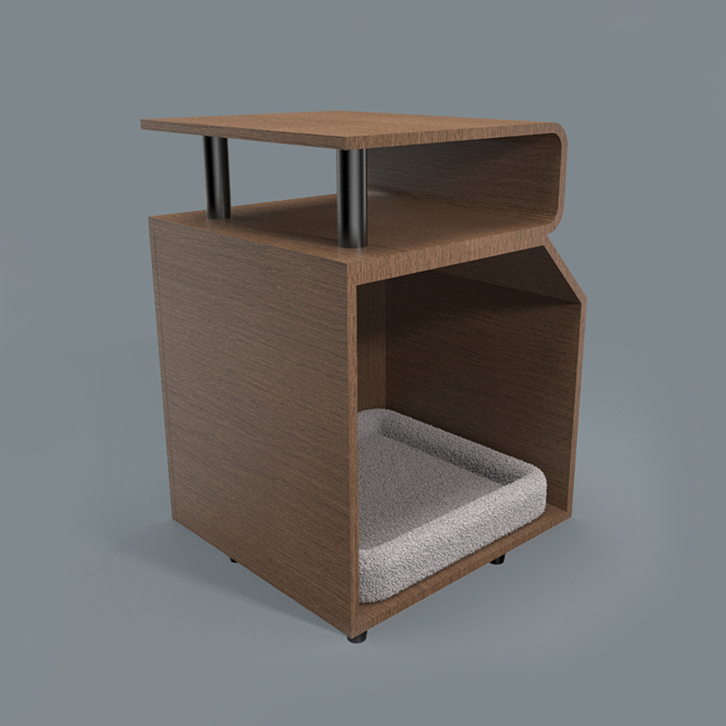 Camas de madera Cama de gato con tabla de rascar Camas de madera Cama de gato con tabla de rascar