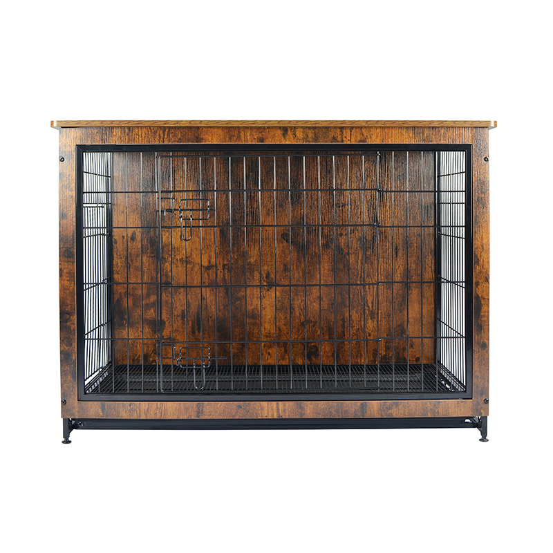 Jaula de perros de metal estilo muebles de madera interior