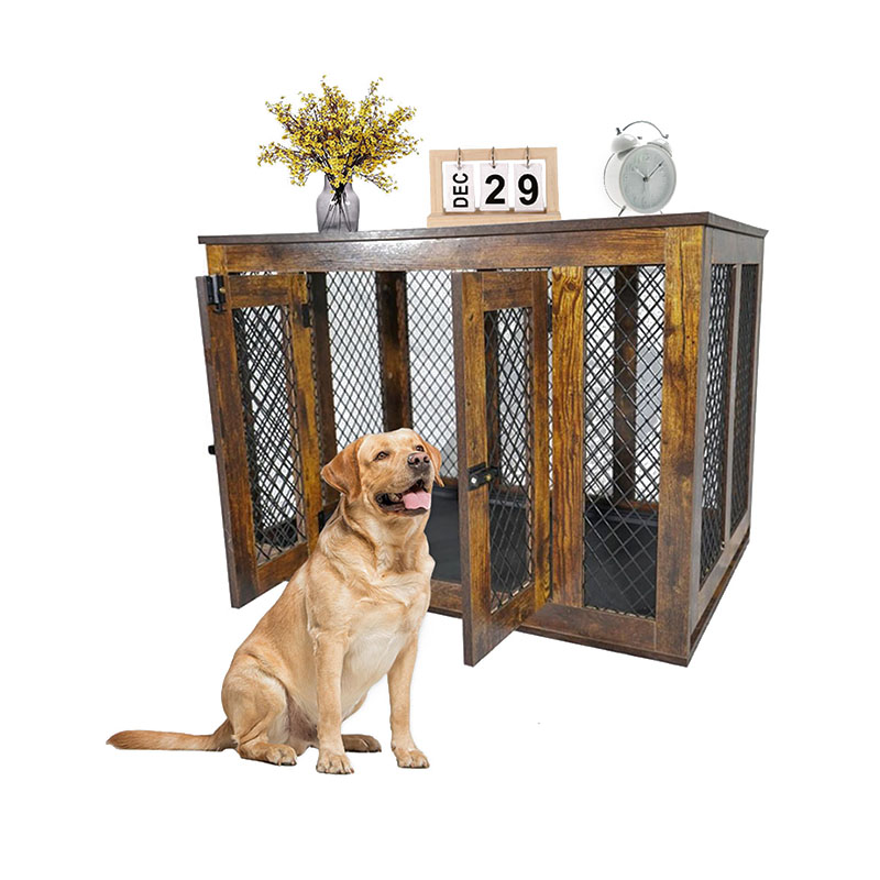 Muebles de interior estilo metal de madera jaulas para perros grandes Muebles de interior estilo metal de madera jaulas para perros grandes