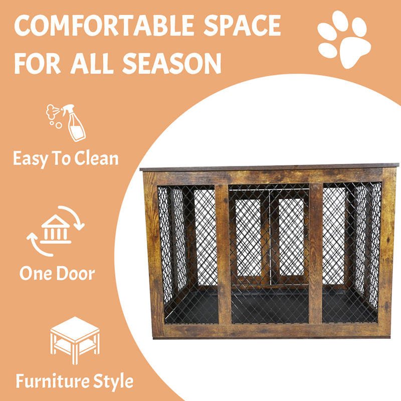 Muebles de interior estilo metal de madera jaulas para perros grandes Muebles de interior estilo metal de madera jaulas para perros grandes