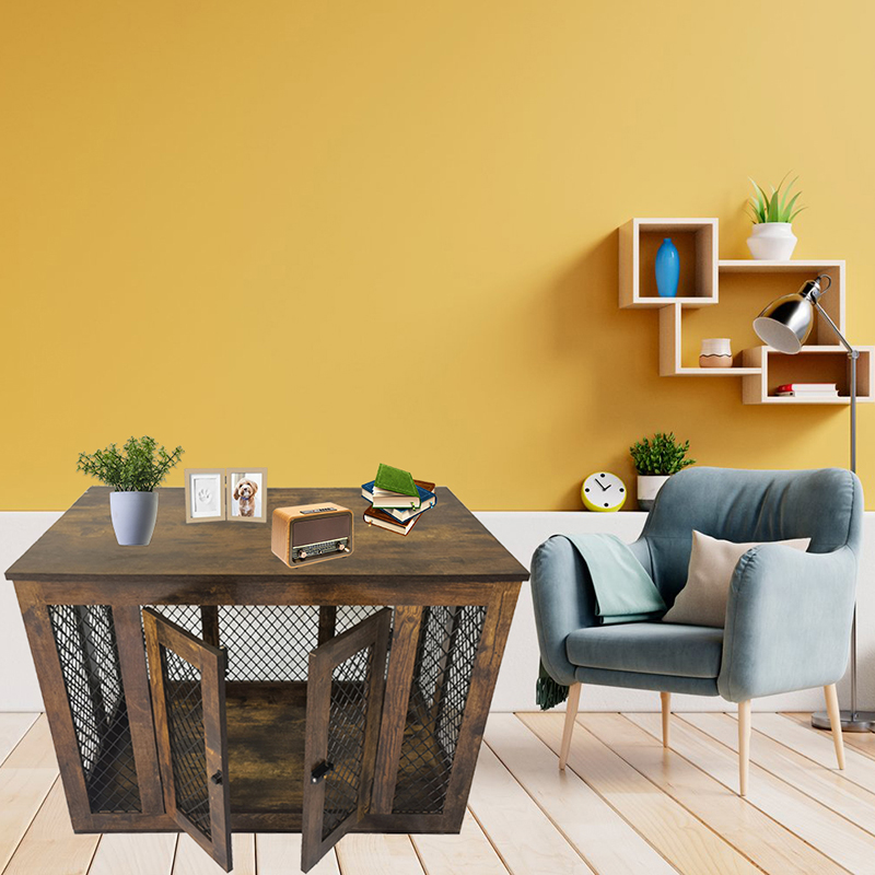 Muebles de interior estilo metal de madera jaulas para perros grandes Muebles de interior estilo metal de madera jaulas para perros grandes