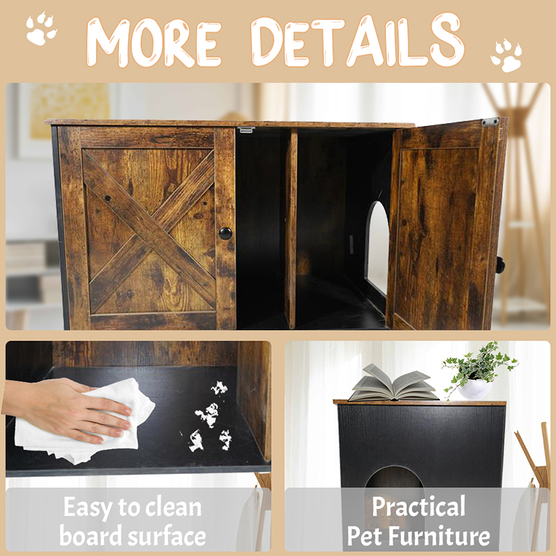 Muebles de interior Caza de gatos con gabinete de arena para divisor Muebles de interior Caza de gatos con gabinete de arena para divisor