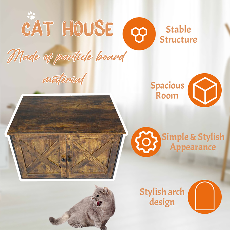 Muebles de interior Caza de gatos con gabinete de arena para divisor Muebles de interior Caza de gatos con gabinete de arena para divisor