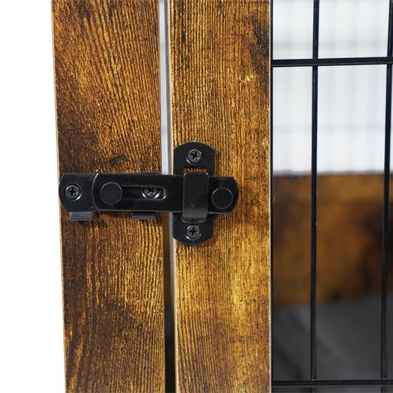 Jaula de perros de metal de madera estilo muebles para animales pequeños Jaula de perros de metal de madera estilo muebles para animales pequeños