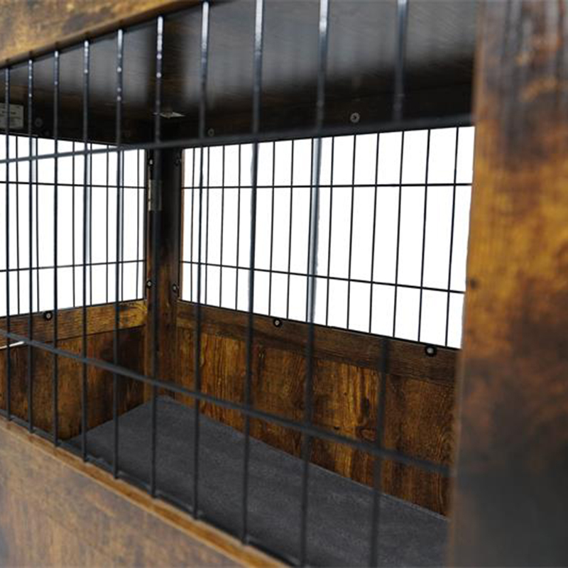 Jaula de perros de metal de madera estilo muebles para animales pequeños Jaula de perros de metal de madera estilo muebles para animales pequeños