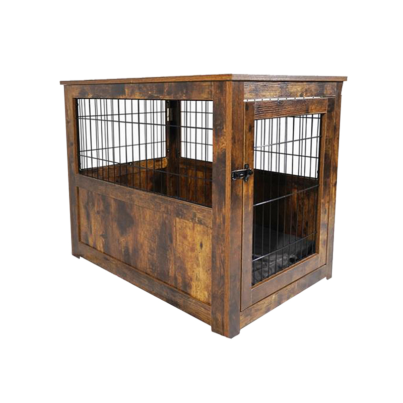 Jaula de perros de metal de madera estilo muebles para animales pequeños Jaula de perros de metal de madera estilo muebles para animales pequeños