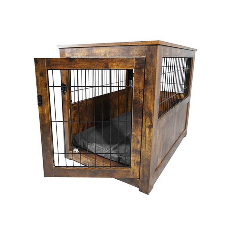 Jaula de perros de metal de madera estilo muebles para animales pequeños Jaula de perros de metal de madera estilo muebles para animales pequeños