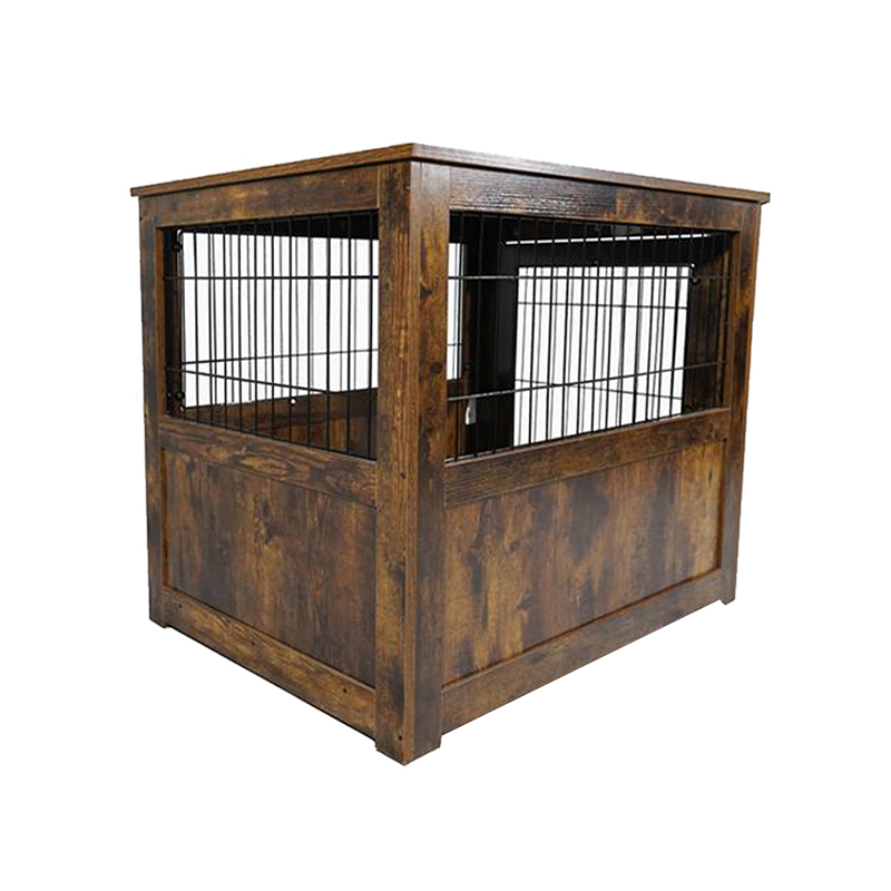 Jaula de perros de metal de madera estilo muebles para animales pequeños Jaula de perros de metal de madera estilo muebles para animales pequeños