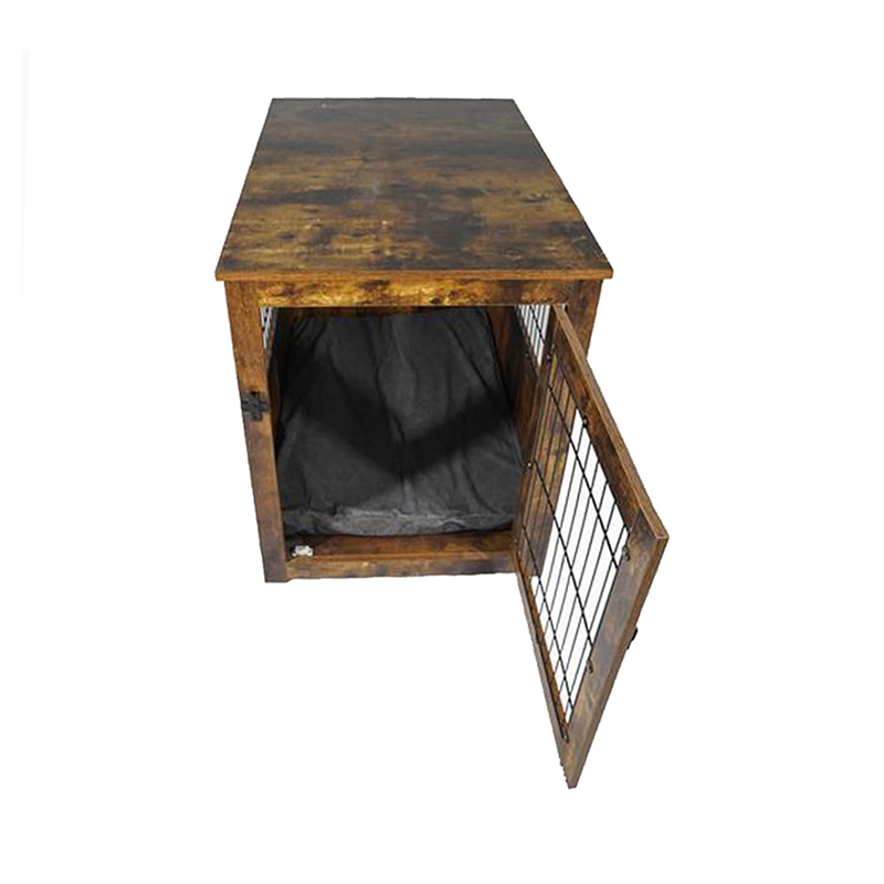 Jaula de perros de metal de madera estilo muebles para animales pequeños Jaula de perros de metal de madera estilo muebles para animales pequeños