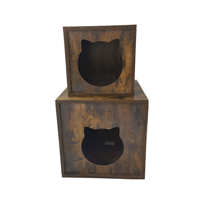 Muebles de interior de madera de partículas gatos gabinete de mesa de mesa de la jaula